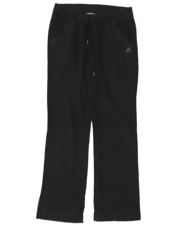 Pantaloni della tuta da donna Adidas UK 10 piccoli in cotone nero