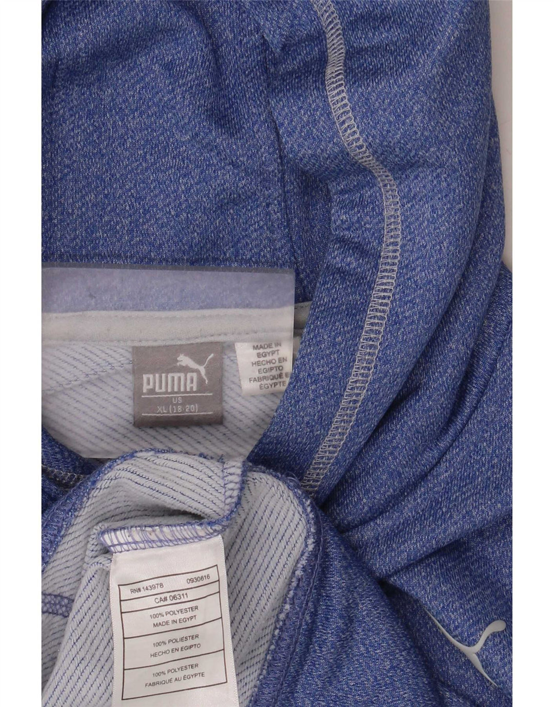 Felpa con cappuccio da ragazzo Puma 15-16 anni XL blu poliestere