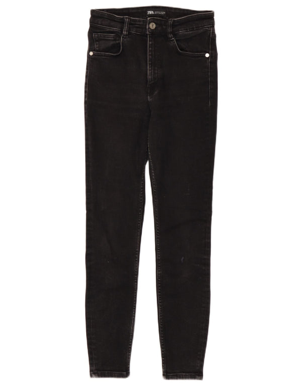 Jeans skinny effetto invecchiato Zara da donna EU 36 XS W26 L26 Nero