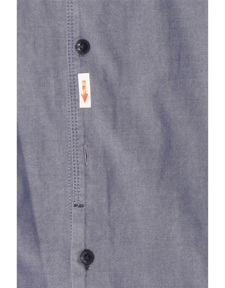 Jack & Jones Camicia da uomo in cotone blu medio