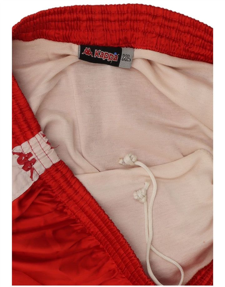 Pantaloncini sportivi grafici da uomo Kappa XL rosso in poliestere color block