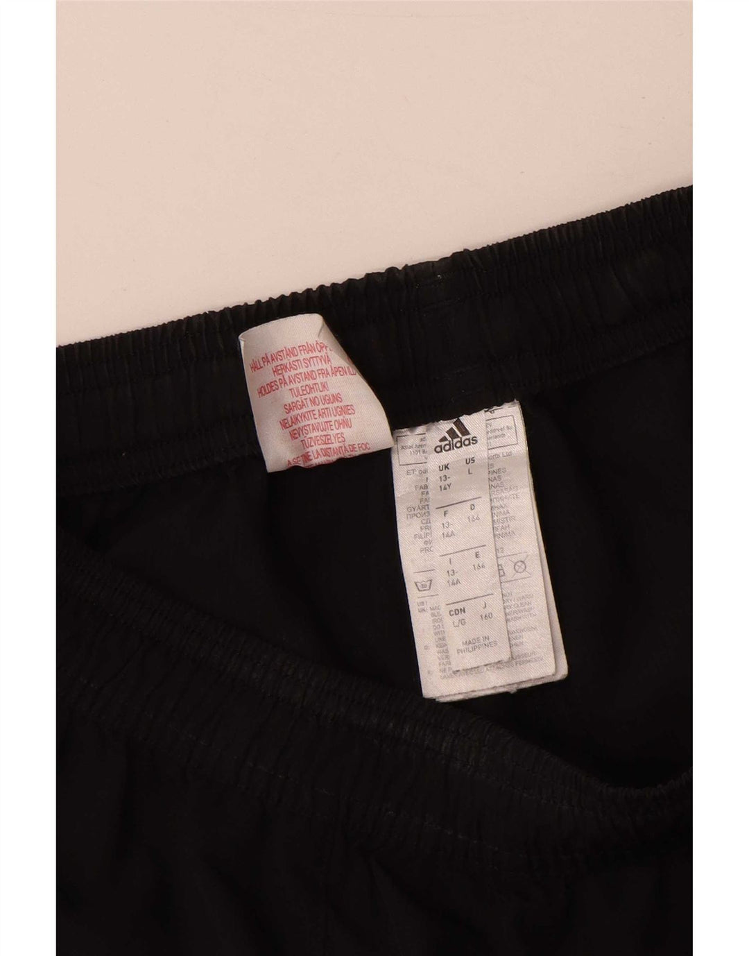 Pantaloncini sportivi Adidas Climalite da ragazzo 13-14 anni in poliestere nero