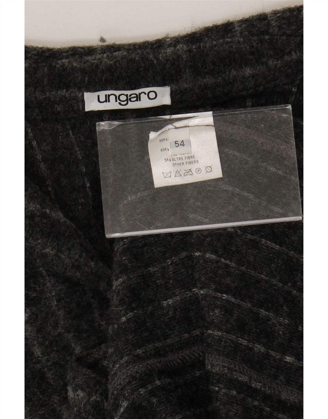 Giacca Blazer da Uomo a 3 Bottoni Ungaro IT 54 2XL Lana a Righe Grigie