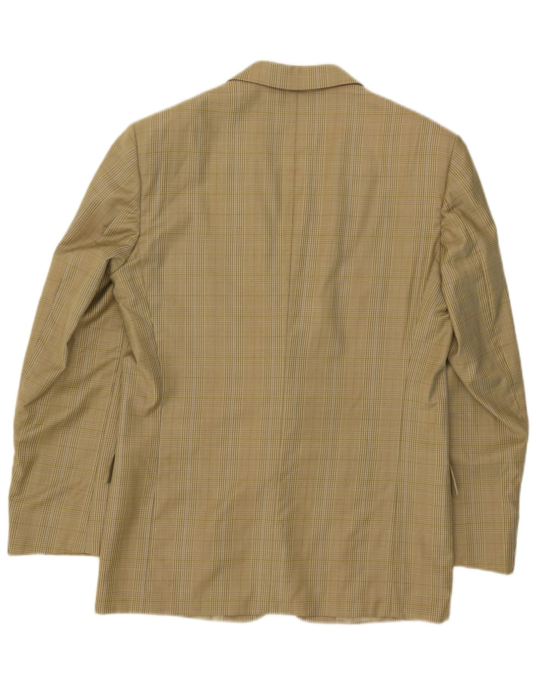 Giacca blazer da uomo a 2 bottoni Prestigio UK 38 Lana a quadri verde medio