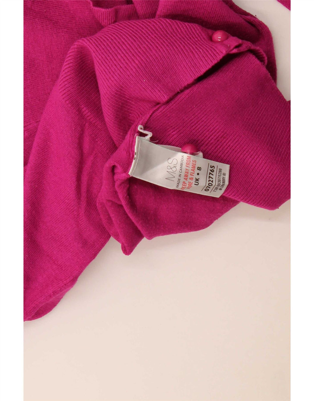 Maglione cardigan da donna Marks & Spencer UK 8 Small Rosa Viscosa