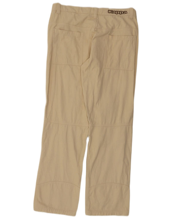 Pantaloni casual dritti con grafica da uomo KAPPA XL W38 L35 cotone beige