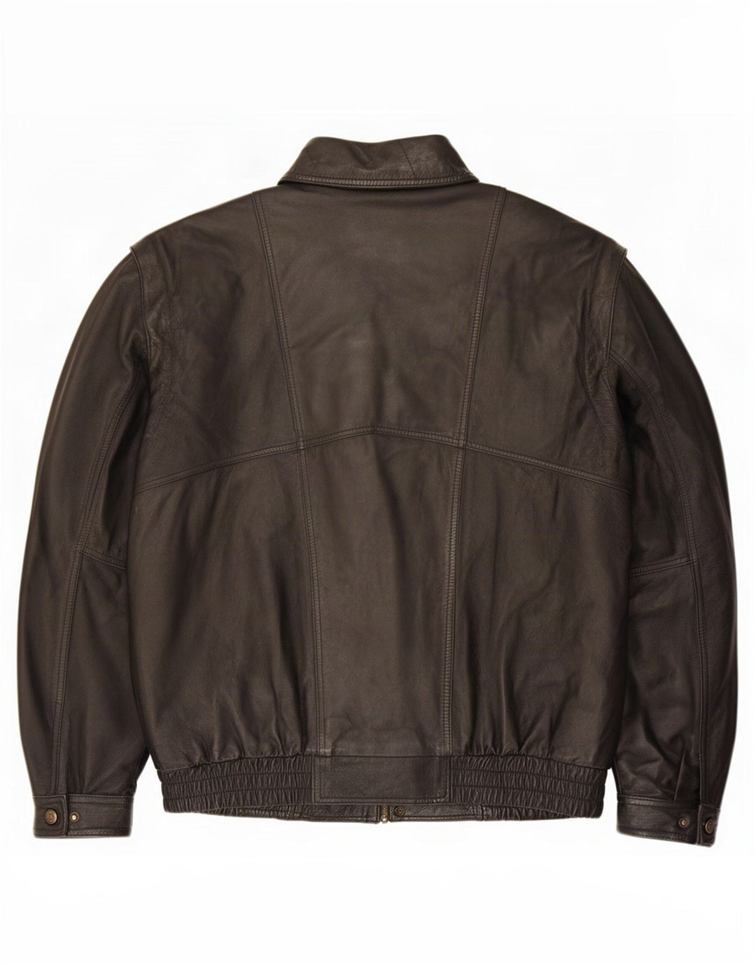 Giacca vintage da uomo in ecopelle UK 40 grande poliestere nero