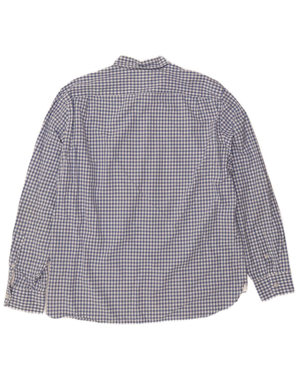 Camicia da uomo J. CREW XL in cotone a quadri blu