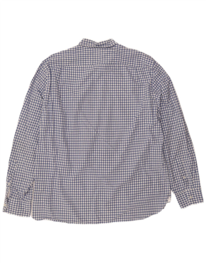Camicia da uomo J. CREW XL in cotone a quadri blu