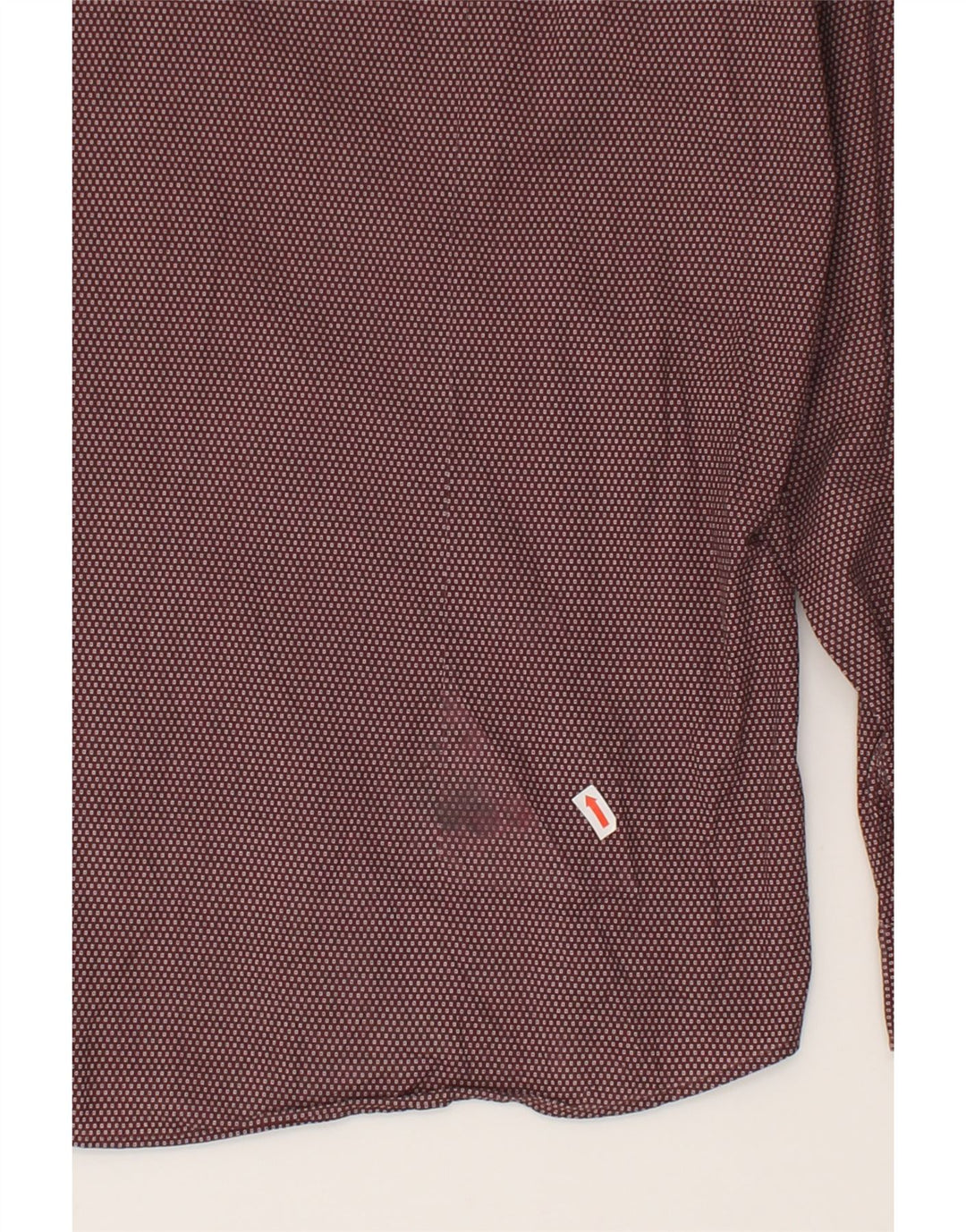 HUGO BOSS Mens Shirt Large Burgundy Polka Dot Cotton Vintage Hugo Boss and Second-Hand Hugo Boss from Messina Hembry 