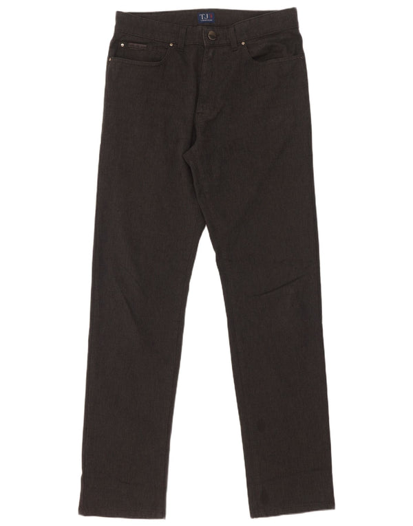 Pantaloni Casual Slim Uomo Trussardi W33 L33 Cotone Nero