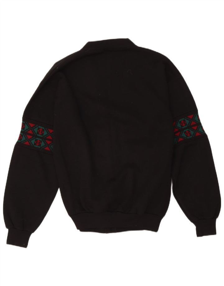 Maglione cardigan da uomo Sporting Club grande nero geometrico