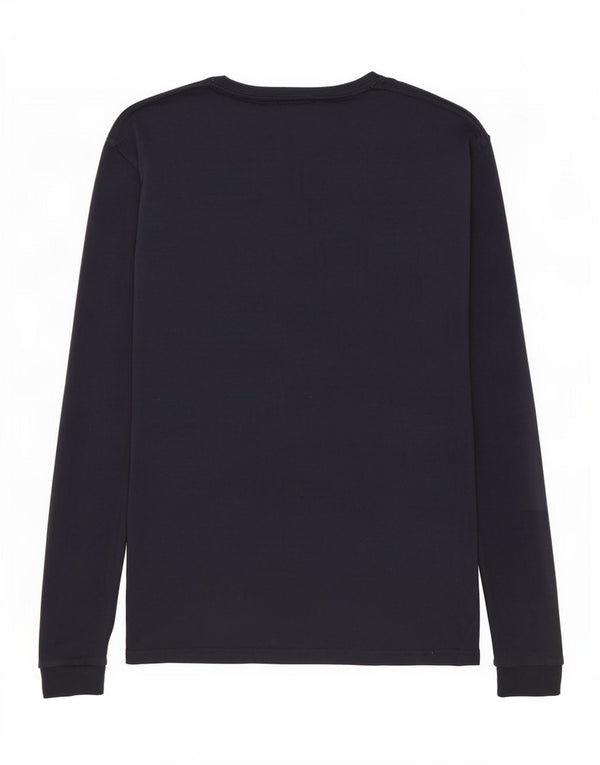 Champion Mens Top Long Sleeve Small Navy Blue Cotton