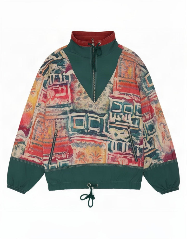 Giacca sportiva da uomo vintage pullover XS multicolore geometrica