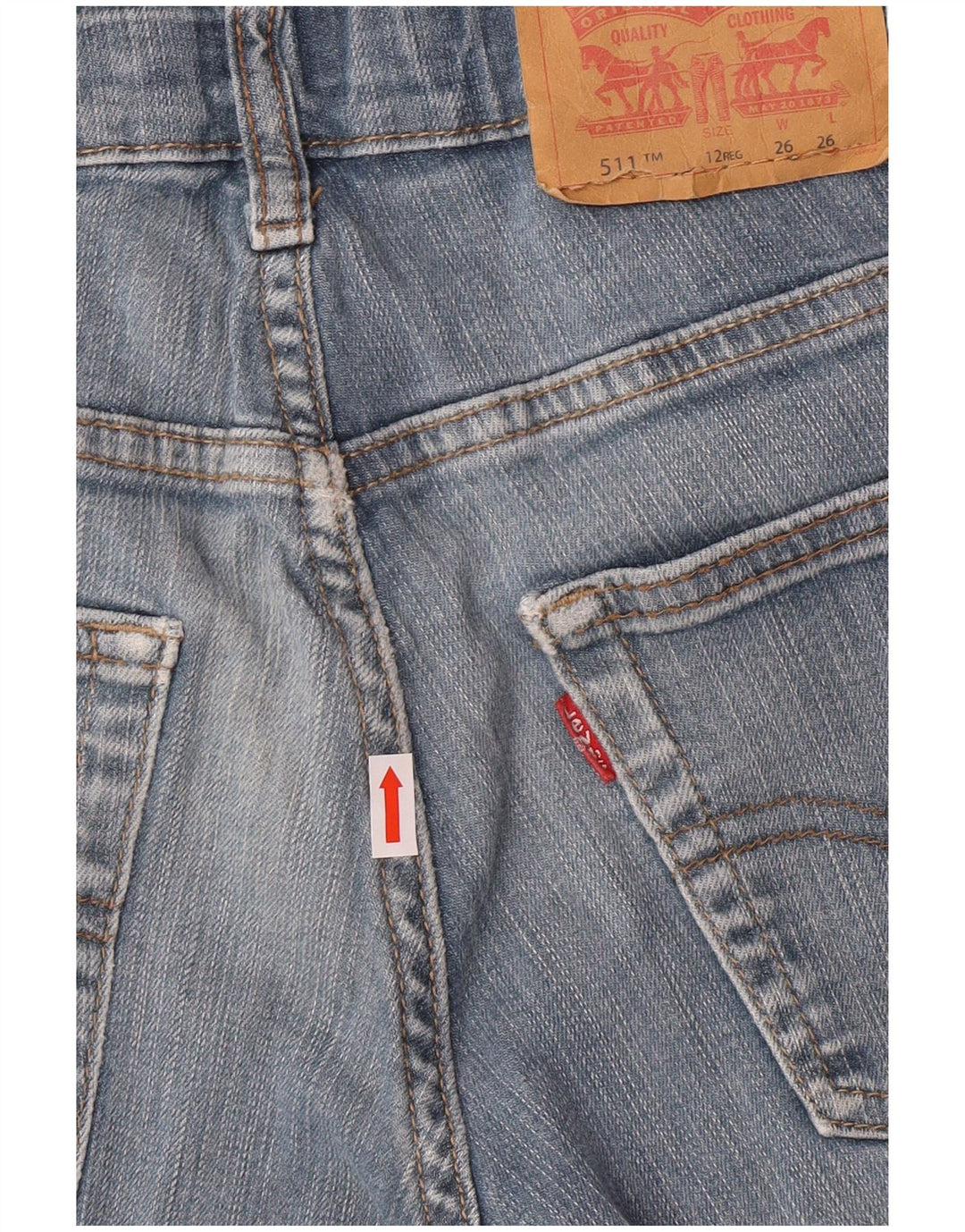 Levi's Ragazzi 511 Jeans Slim 11-12 anni W26 L26 Cotone Blu Classico