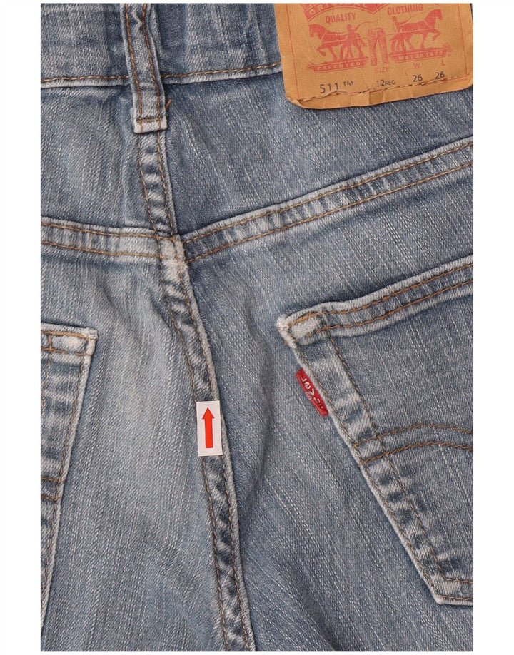 Levi's Ragazzi 511 Jeans Slim 11-12 anni W26 L26 Cotone Blu Classico
