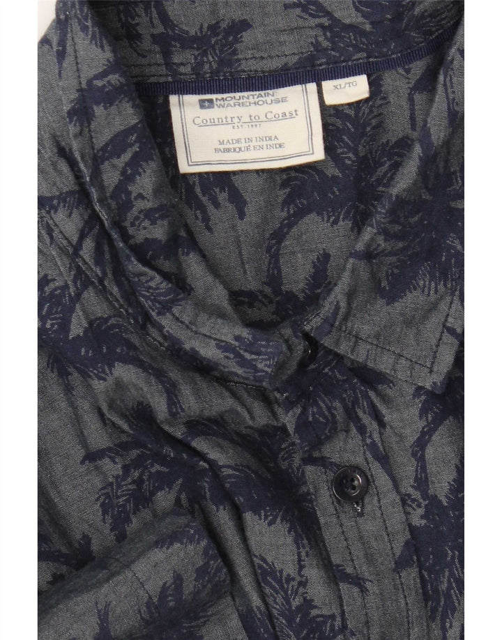 Camicia da uomo con motivo astratto Mountain Warehouse XL blu hawaiano