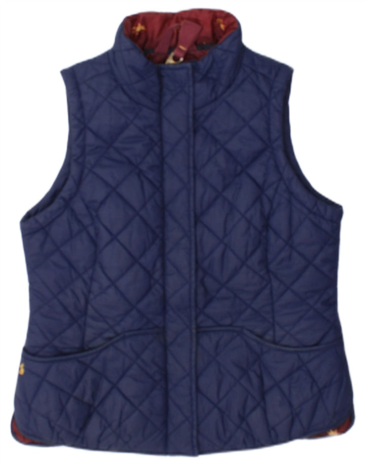 Gilet trapuntato da donna Tom Joule UK 14 Large Blu Navy in poliammide