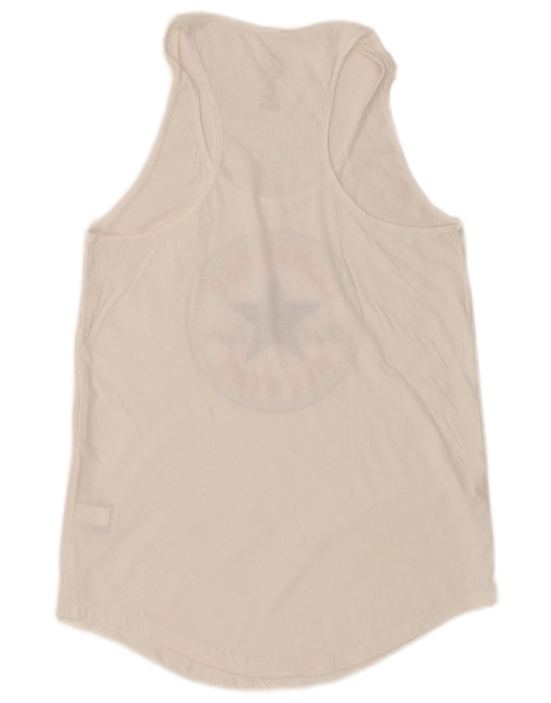 CONVERSE Canottiera grafica da donna vestibilità classica UK 6 XS cotone bianco