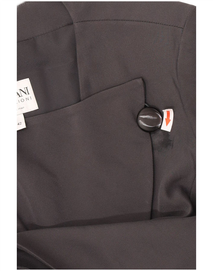 Giacca blazer da donna a 1 bottone Armani Collezioni IT 42 acetato medio nero