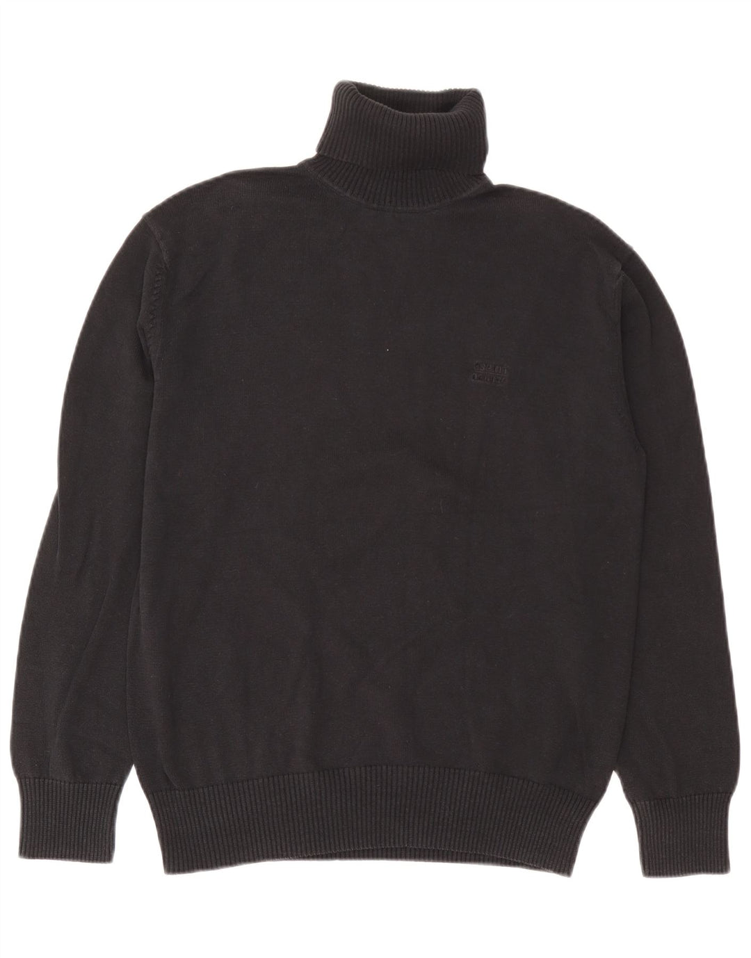 Maglione maglione da uomo a collo alto Esprit in cotone grigio medio