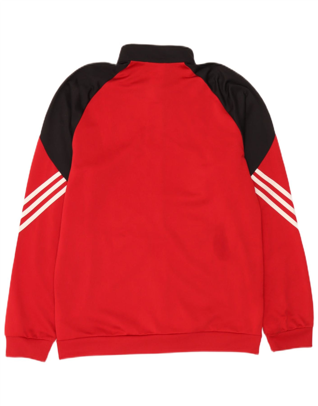 Giacca da ginnastica da uomo Adidas, giacca in poliestere color block rosso medio
