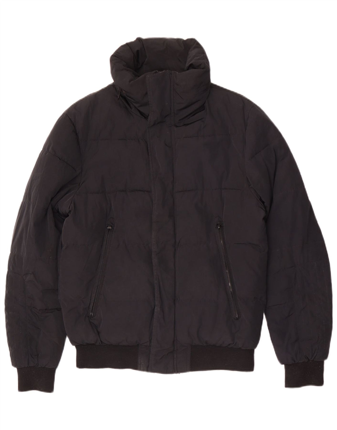 Giacca imbottita con cappuccio da uomo Zara UK 40 grande nera