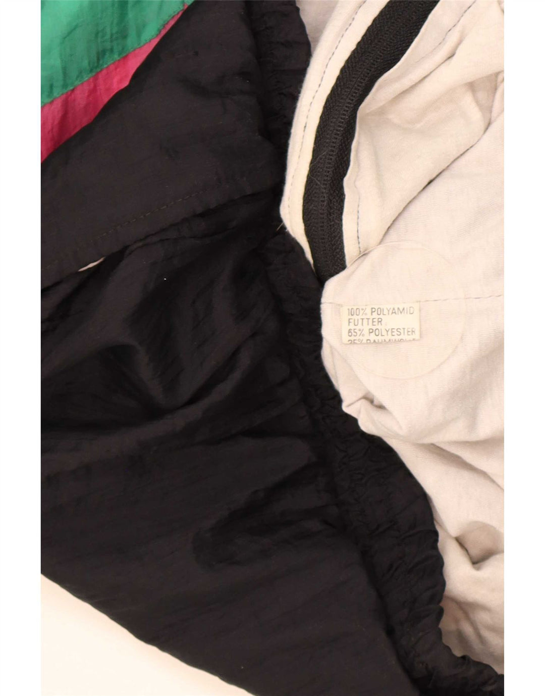 Giacca da ginnastica da uomo Creation XL in poliammide color block nero