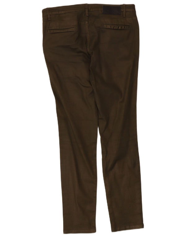 Pantaloni cargo slim da donna Massimo Dutti EU 40 Medium W30 L29 Cotone kaki