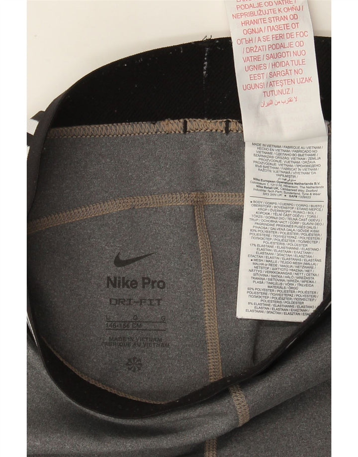 Leggings grafici Nike per ragazze 12-13 anni Large in poliestere color block grigio