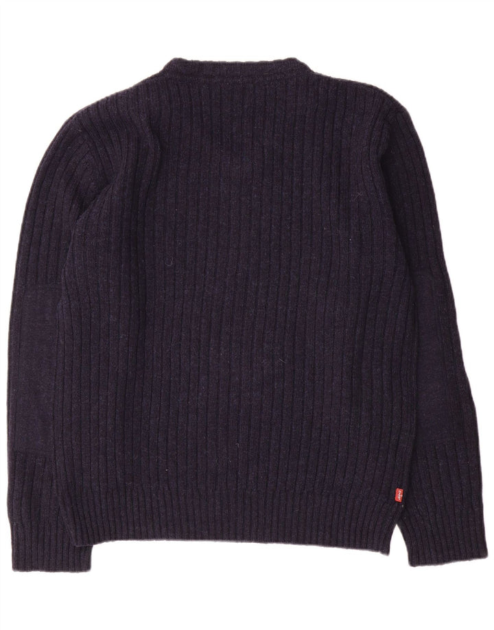 Maglione da uomo con scollo a V Levi's, grande, in lana blu navy