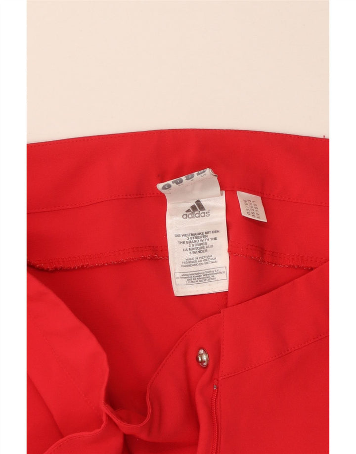 Pantaloncini ADIDAS da donna Climalite Bermuda UK 10 Small W30 Poliestere rosso