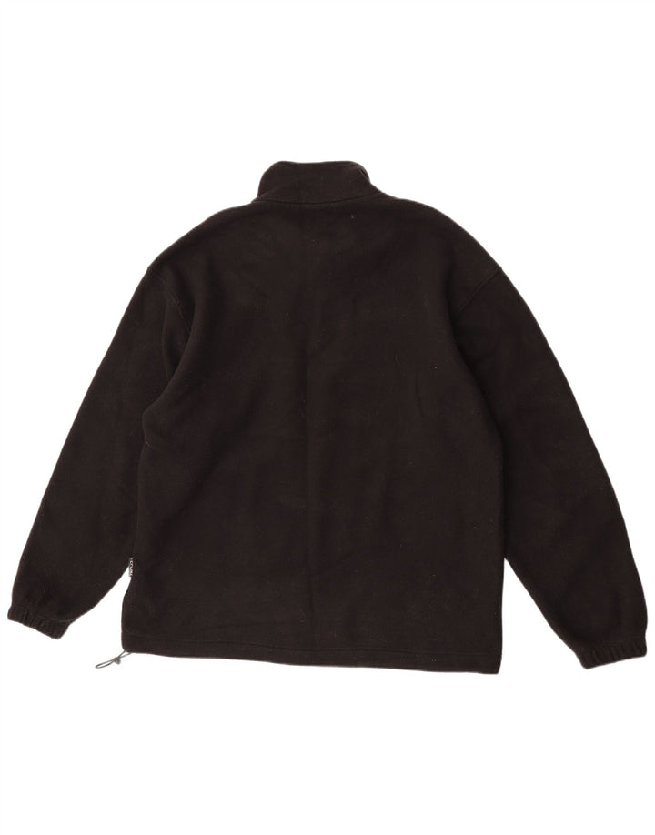 Maglione in pile da uomo Sergio Tacchini con zip e collo grande in poliestere nero