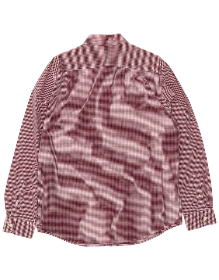 Camicia da uomo su misura Chaps grande in cotone a quadretti rossi