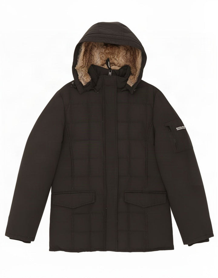 Giacca imbottita con cappuccio da donna Woolrich UK 16 grande nera