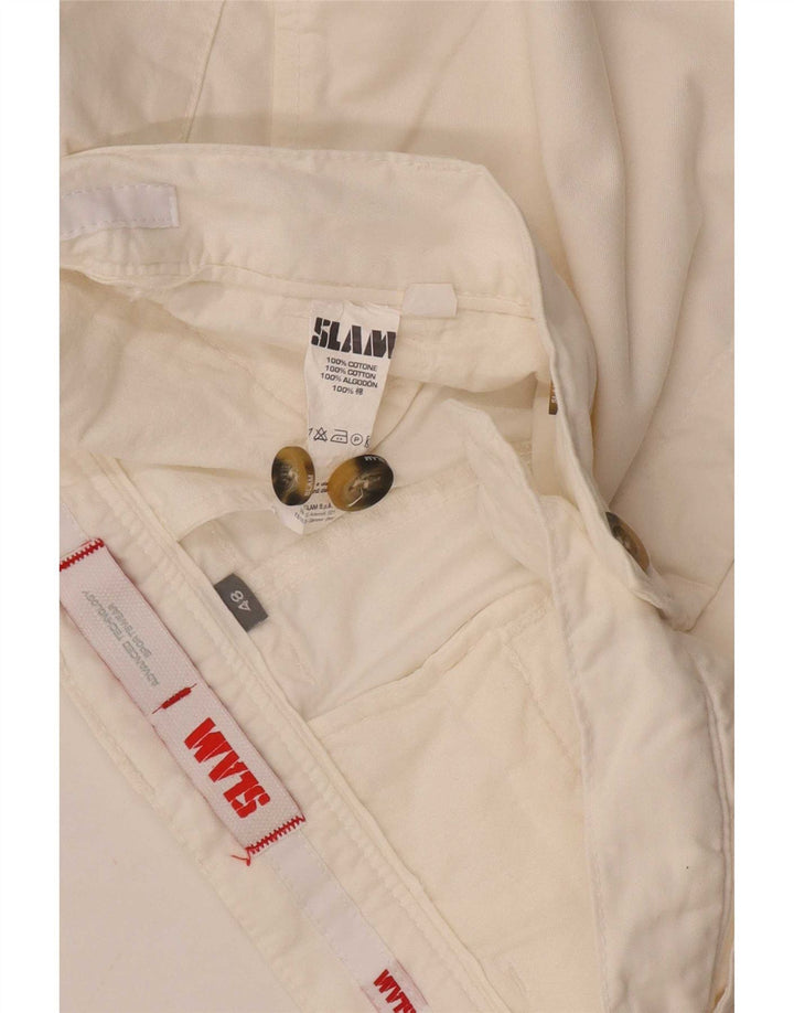 Pantaloncini chino da uomo Slam IT 48 medio W32 cotone bianco