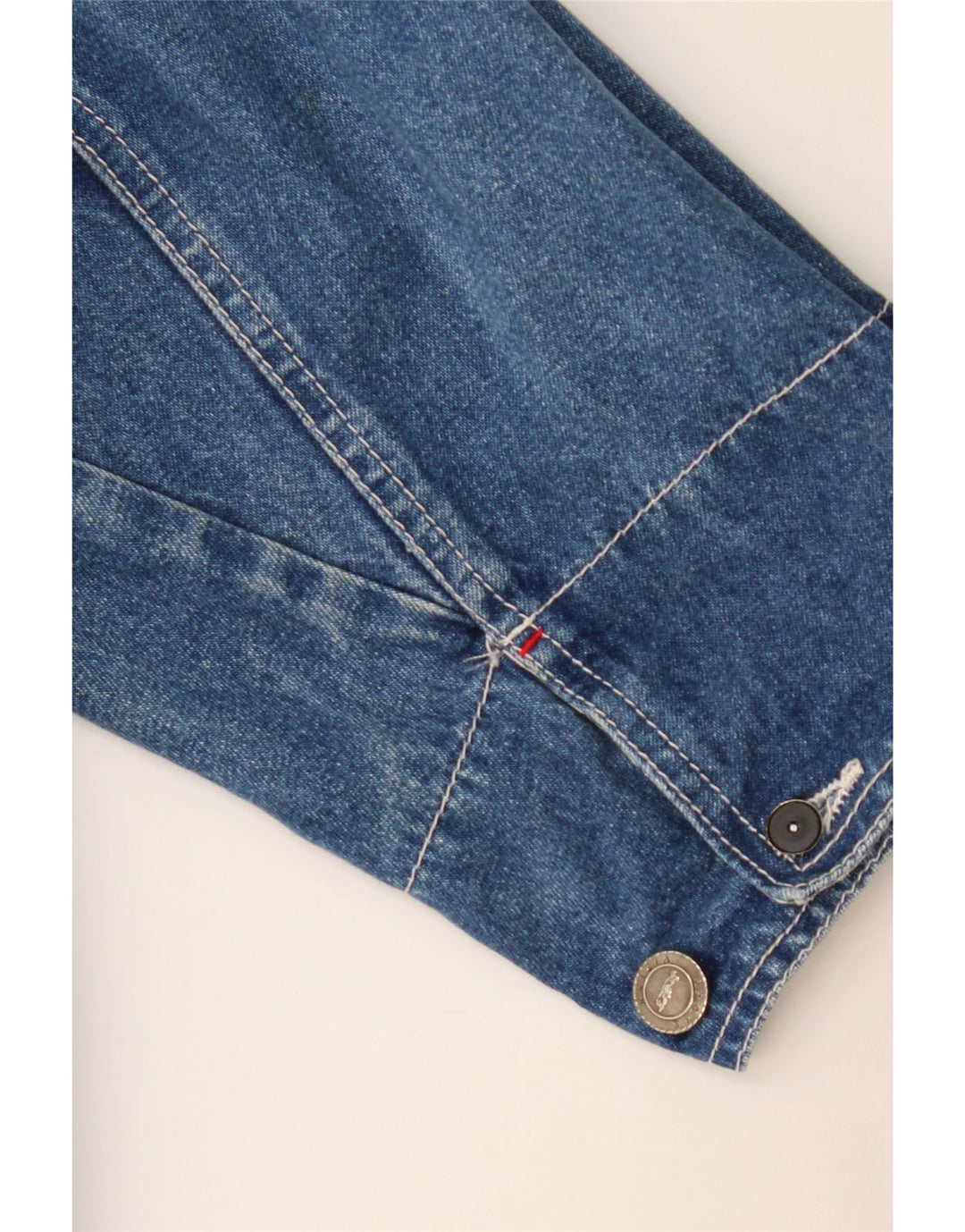 Giacca di jeans oversize da uomo Krizia UK 14 Blu medio