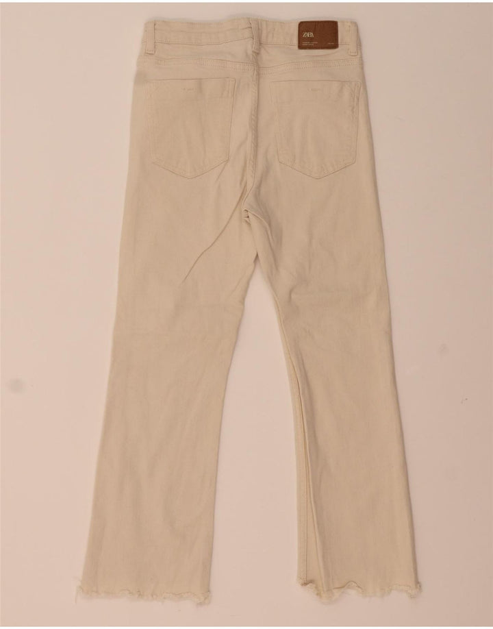 Jeans corti da donna Zara EU 38 medio W28 L24 Beige