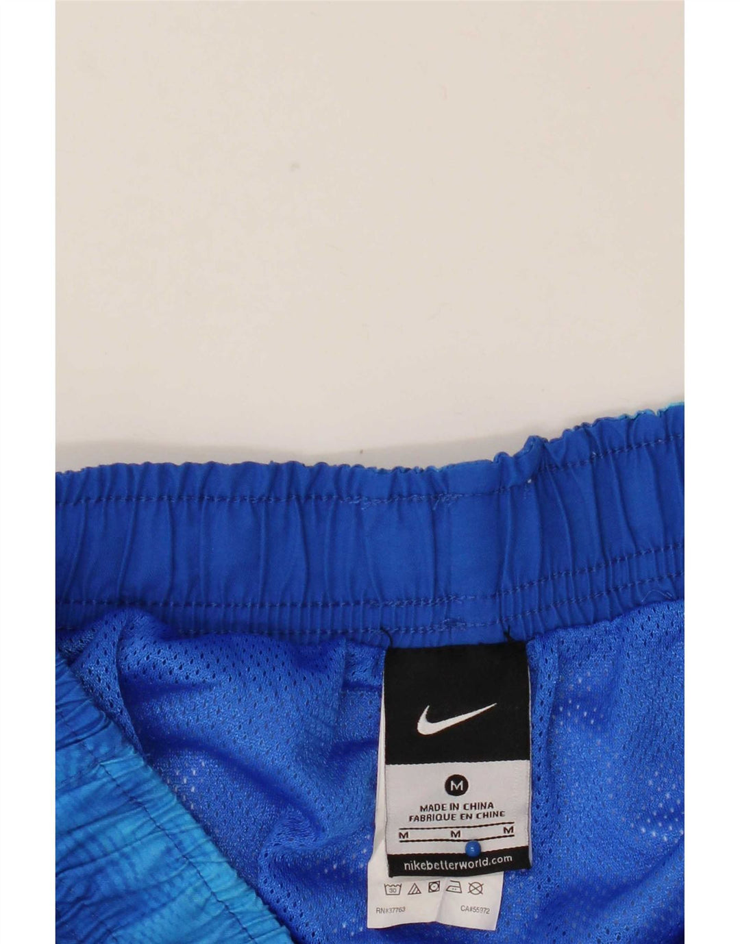 Pantaloncini da bagno Nike da uomo in poliestere tie-dye blu medio