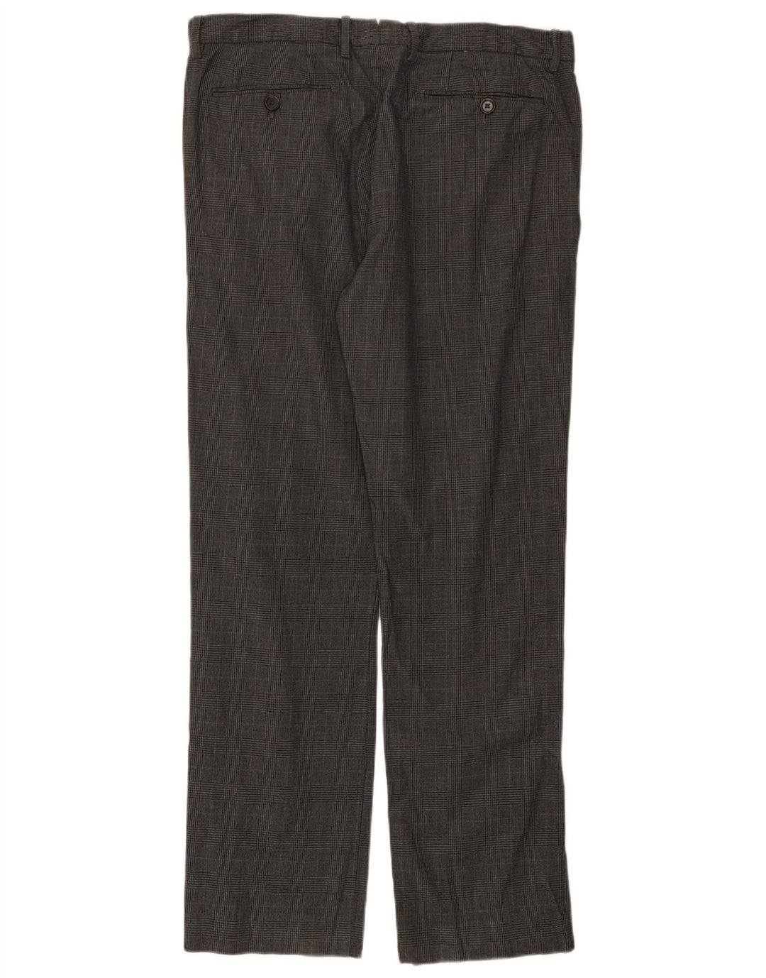Pantaloni Gap Uomo Extra Sim Fit Chino W34 L32 Cotone a quadri grigi