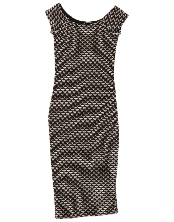 Vestito aderente da donna Zara UK 8 Small Nero geometrico