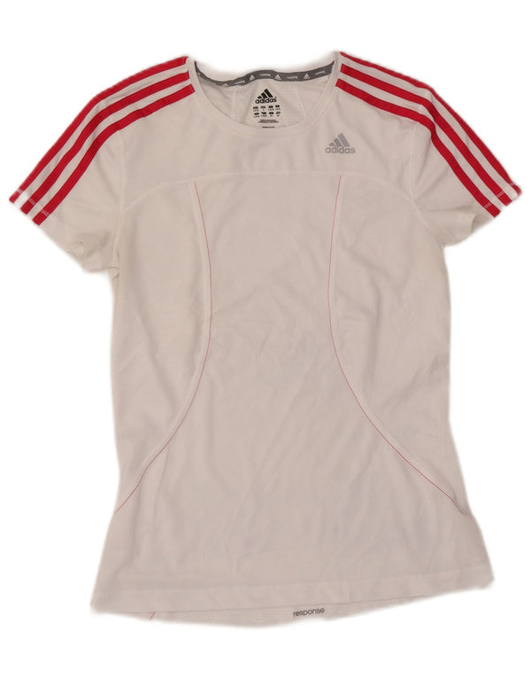 Maglietta da corsa da donna Adidas UK 8/10 piccola bianca
