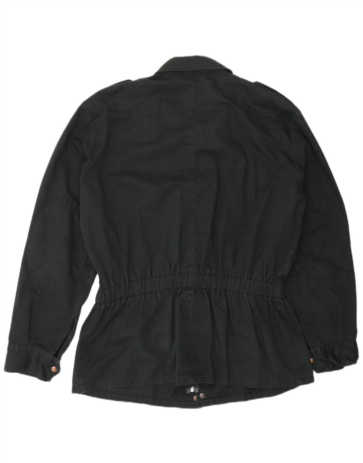 Vintage Mens Military Utility Jacket IT 54 2XL Black Polyester