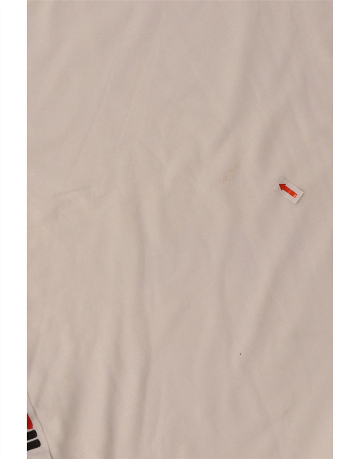 FILA Womens Graphic T-Shirt Top UK 14 Medium White