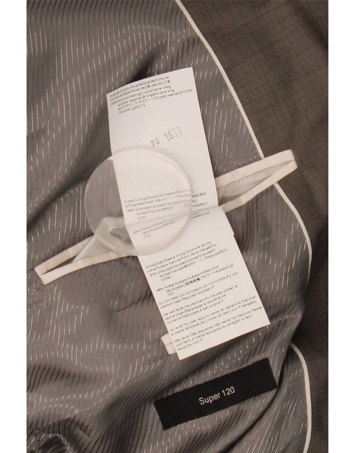 Hugo Boss Giacca blazer a 2 bottoni Super 120 da uomo UK 38 Lana grigio medio