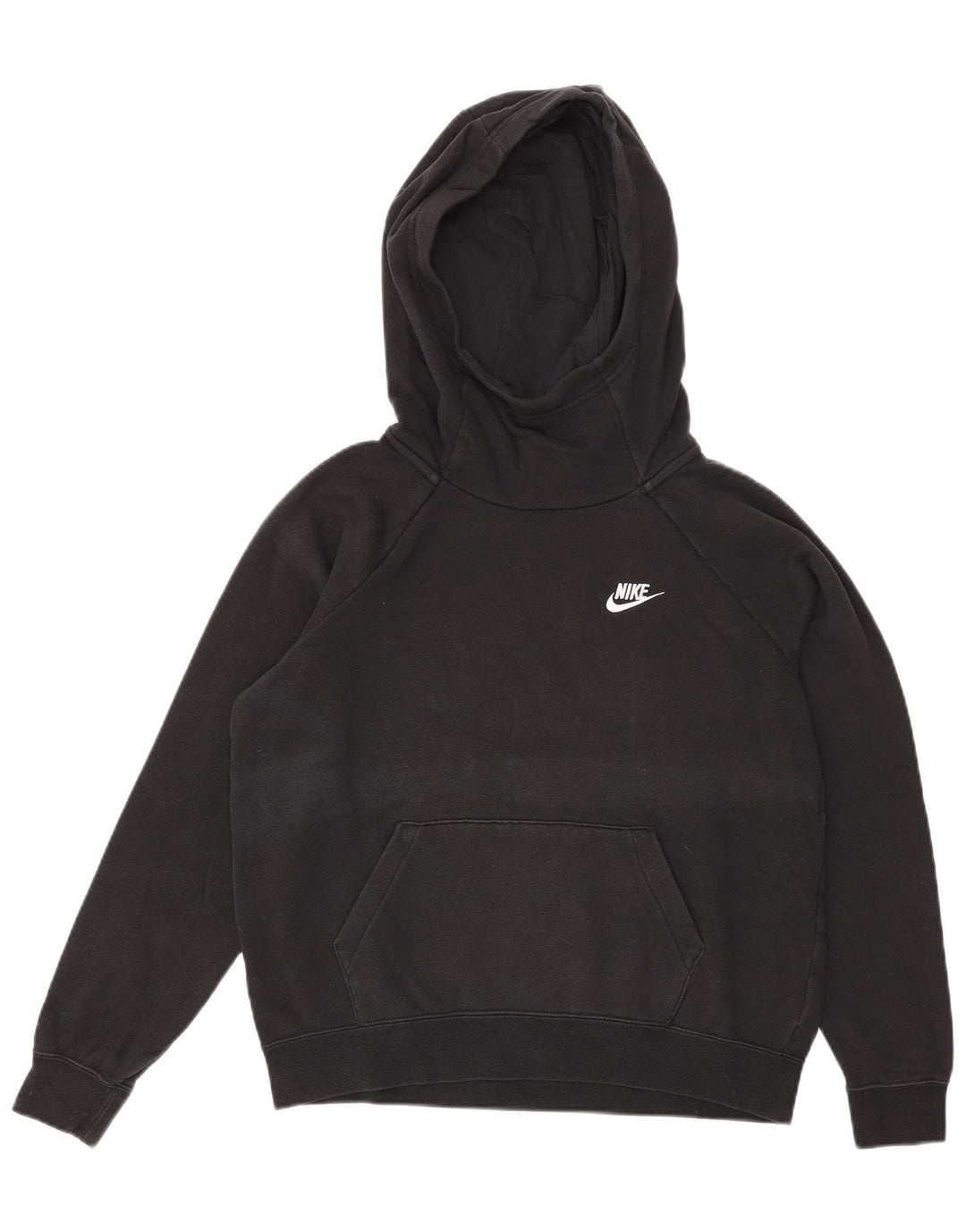 Felpa con cappuccio oversize da donna Nike UK 14 cotone medio nero