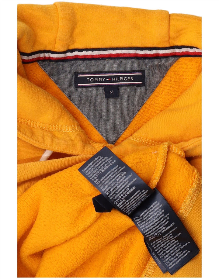 TOMMY HILFIGER Maglione con cappuccio grafico da uomo in cotone giallo medio