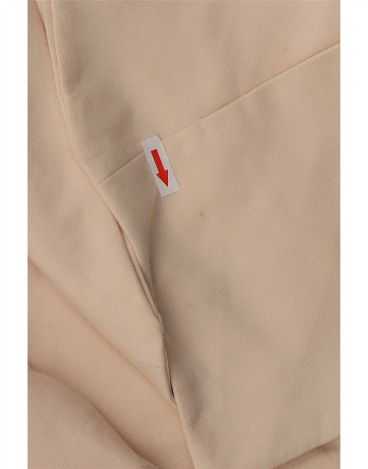 Giacca blazer aperta corta da donna Topshop UK 12 poliestere bianco sporco medio