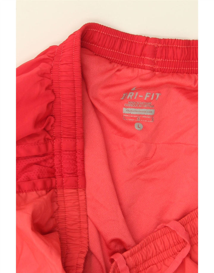 NIKE Womens Sport Shorts UK 16 Large  Red Polyester Vintage Nike and Second-Hand Nike from Messina Hembry 