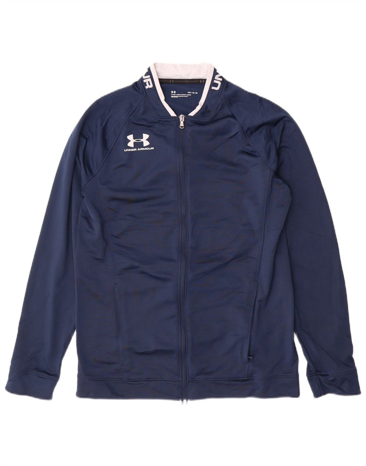 Giacca da ginnastica da uomo con grafica Under Armour, media, in poliestere blu navy